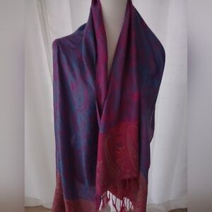 Elegant Purple and Pink Women's  100% PASHMINA Scarf